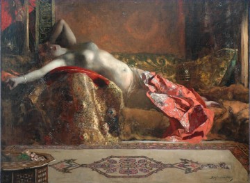  reclining Art - Jean Joseph Benjamin Constant Reclining Odalisque Jean Joseph Benjamin Constant Orientalist